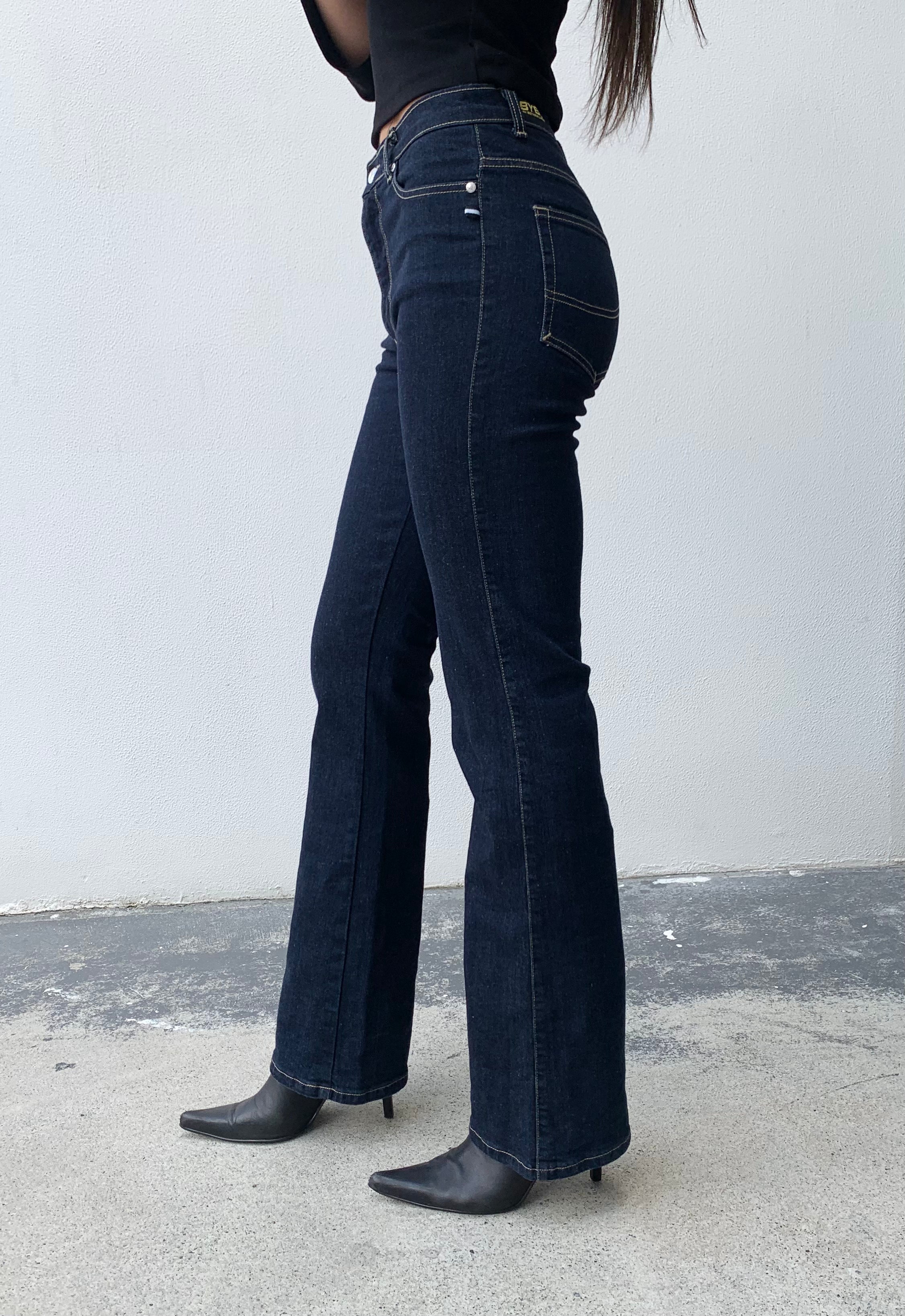Bootcut Madison Jeans.Mid Rise. Stretch. Deep Indigo - BY BETTINA LIANO