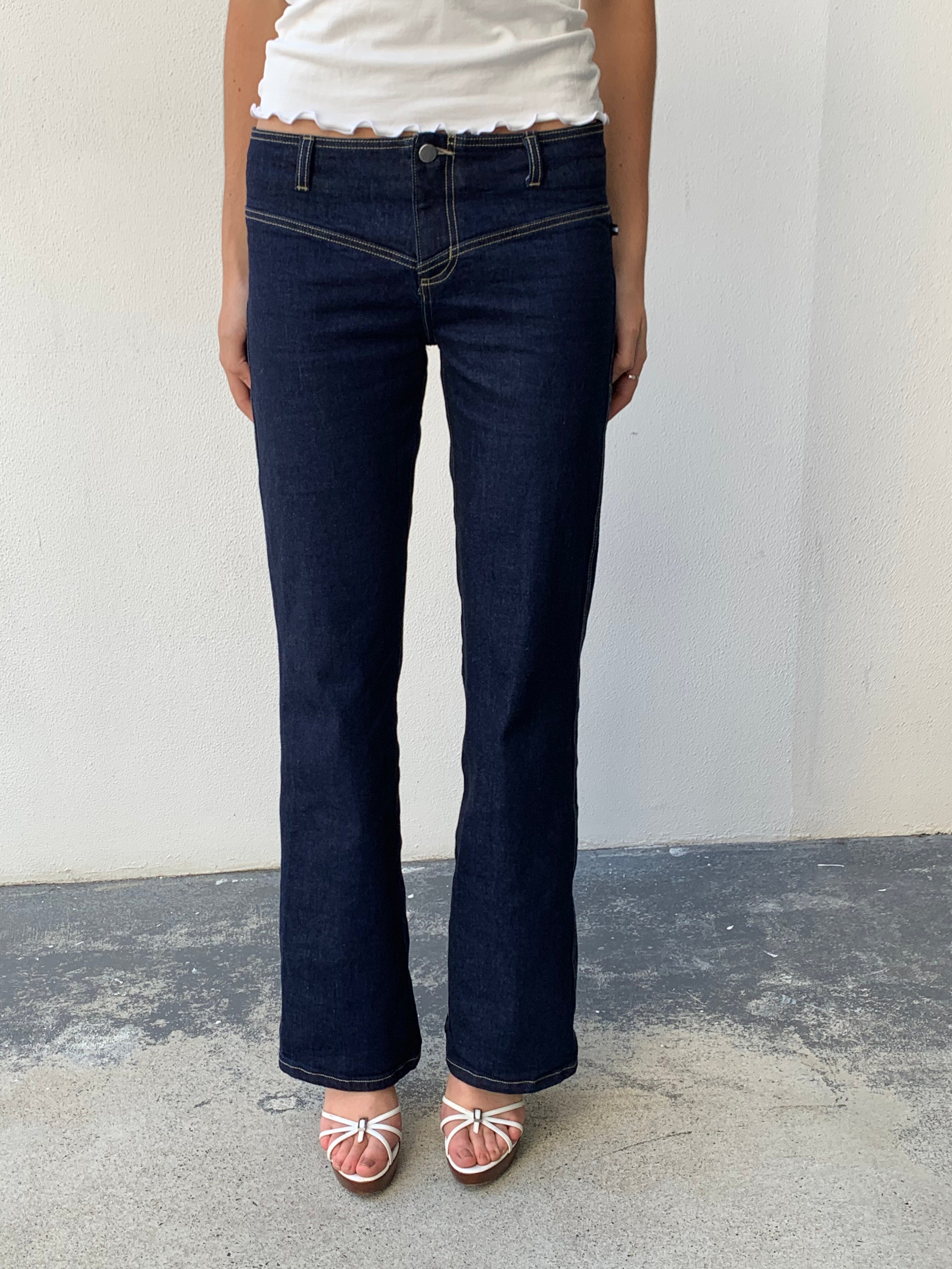 Bootcut Corset Jeans. 2002. Low Rise. Stretch. Dark Indigo - BY BETTINA LIANO