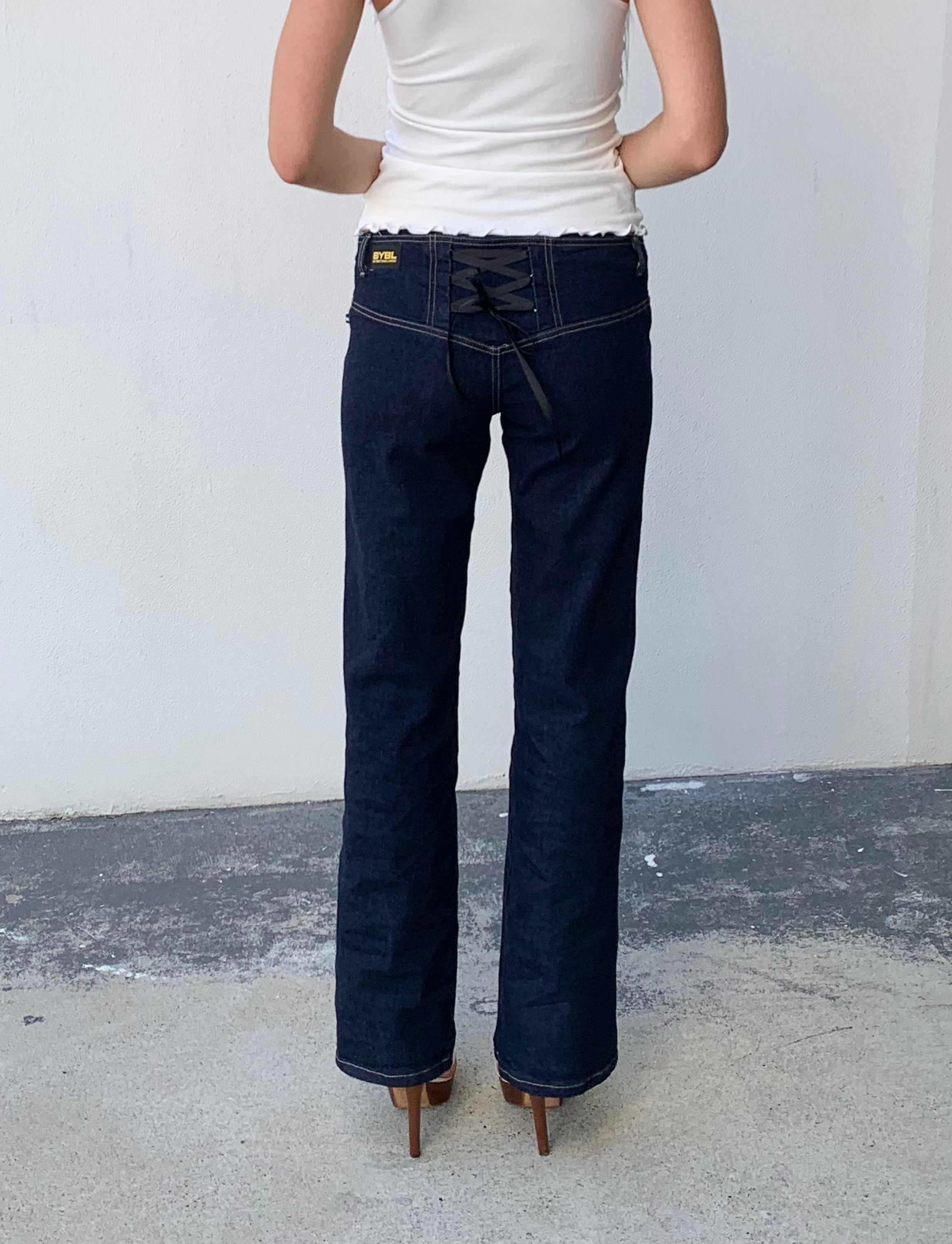 Bootcut Corset Jeans. 2002. Low Rise. Stretch. Dark Indigo - BY BETTINA LIANO