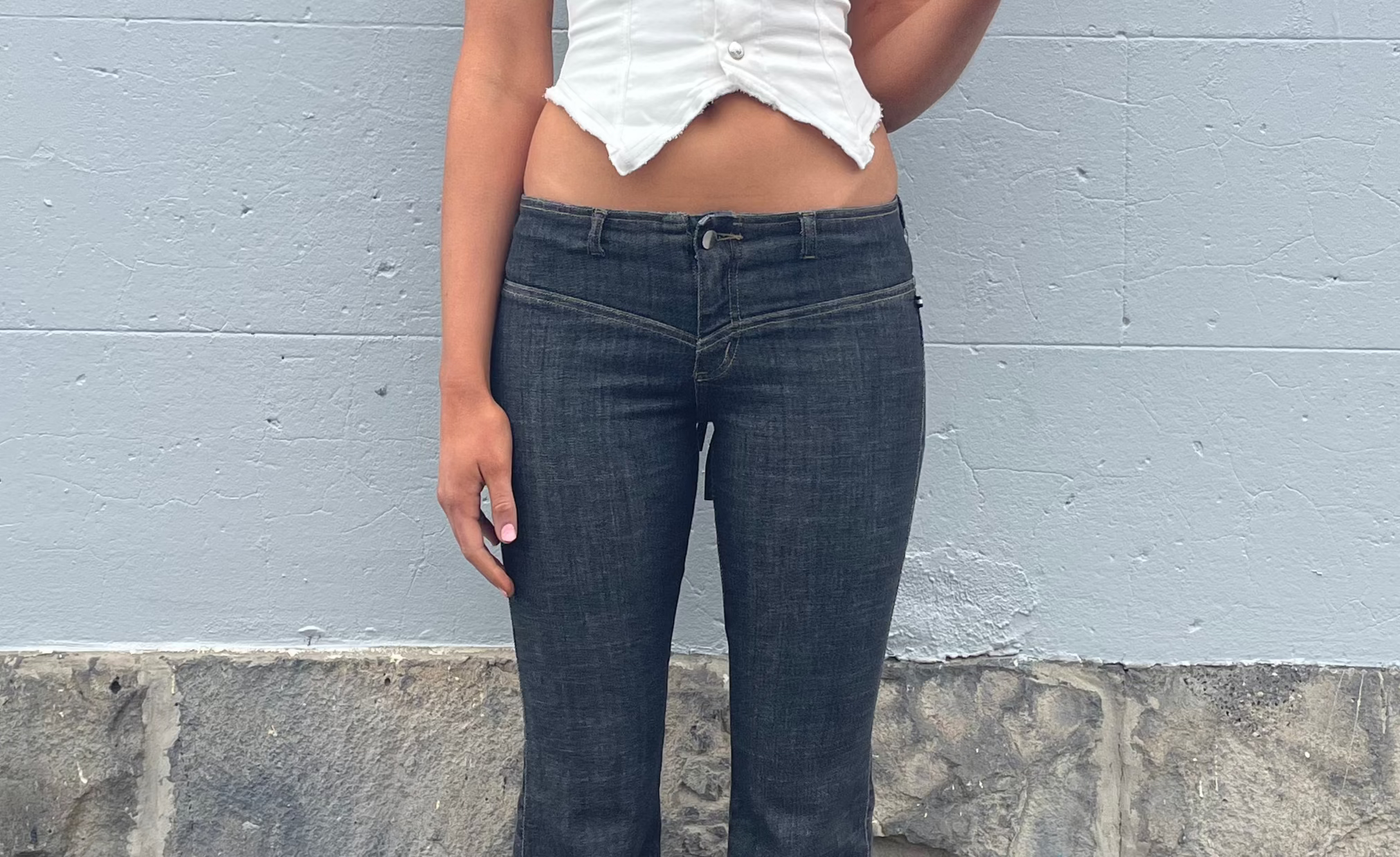 Bootcut Corset Jeans 2002. Low Rise. Black Cloud - BY BETTINA LIANO