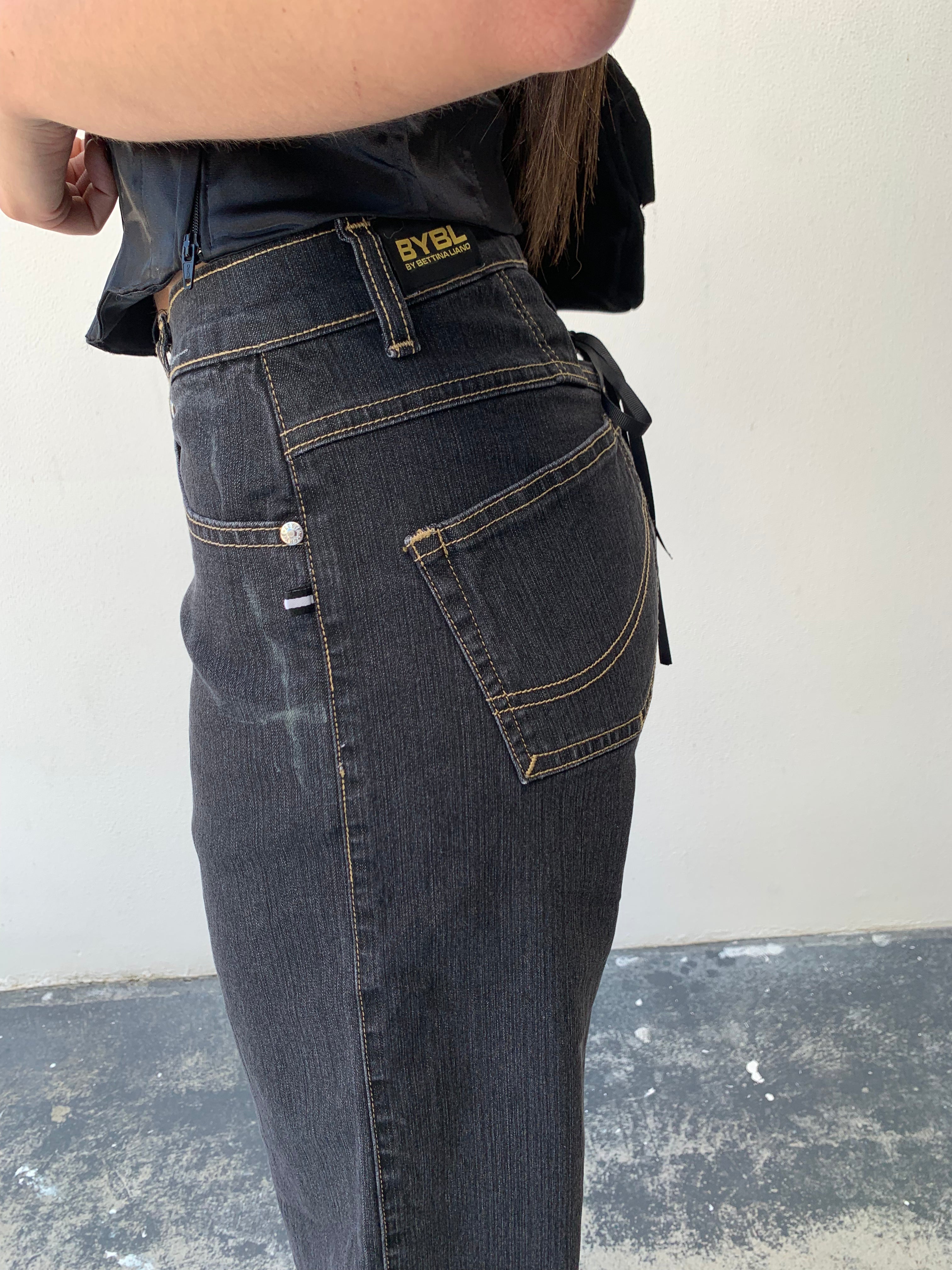 Baggy Corset Shorts. Low Rise. Dusty Black. - BY BETTINA LIANO
