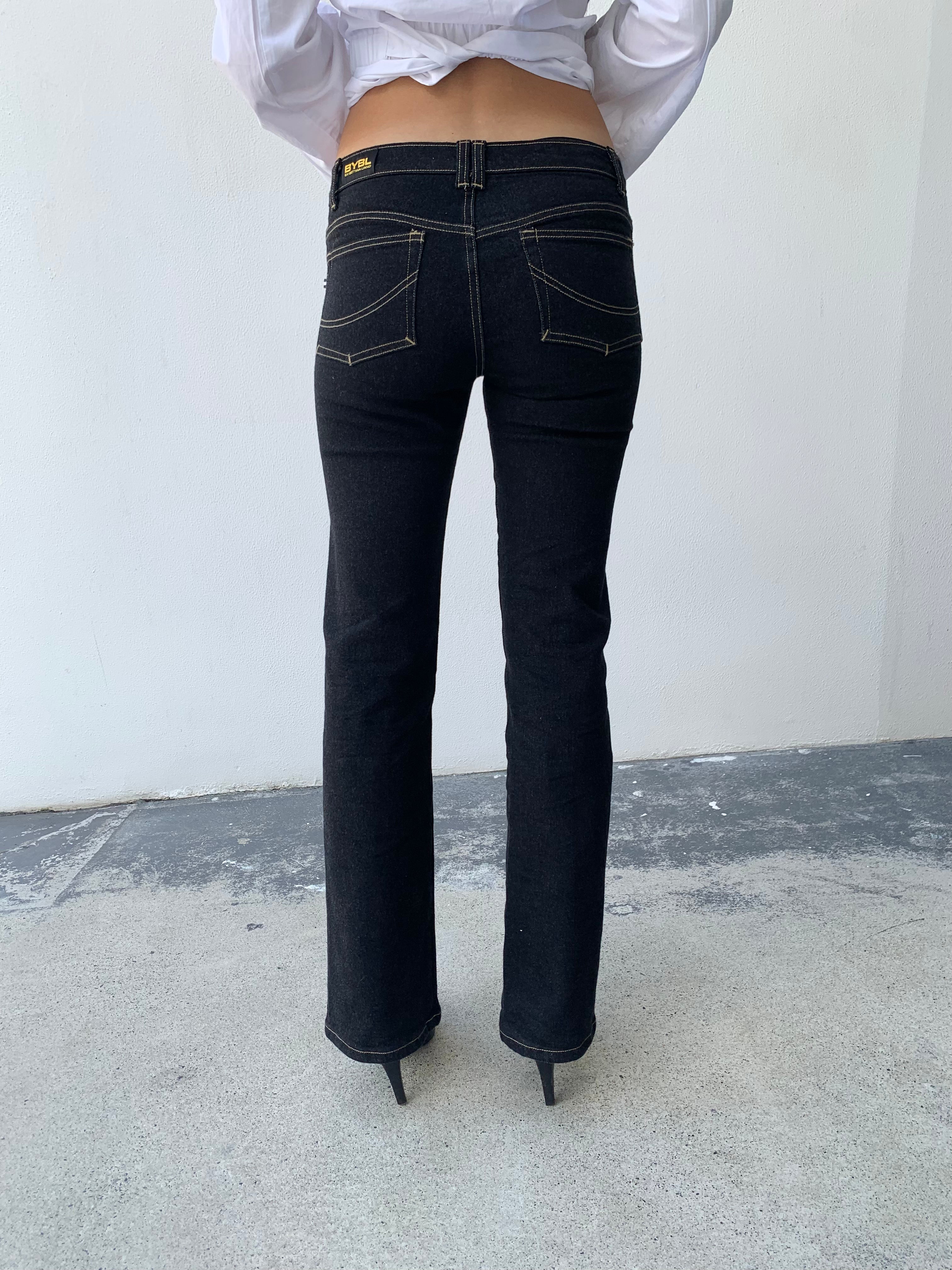 Bootcut Jeans 1989. Low Rise. Stretch. Black Denim. - BY BETTINA LIANO