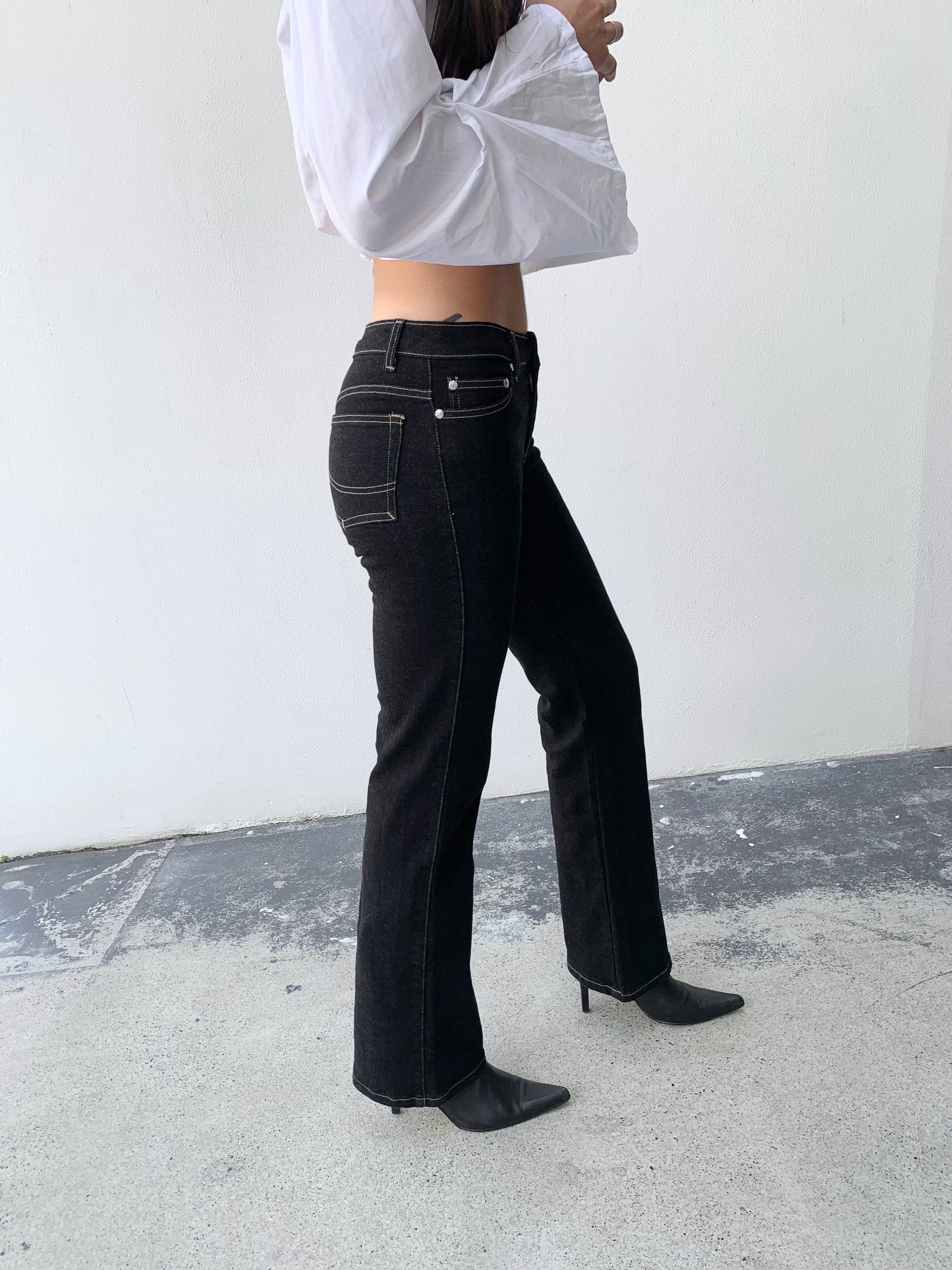Bootcut Jeans 1989. Low Rise. Stretch. Black Denim. - BY BETTINA LIANO