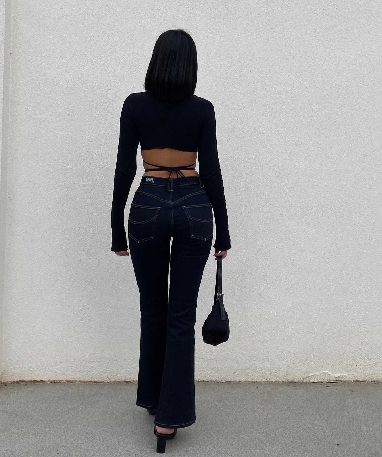 Strider Jeans. High Rise Flares. Stretch. Deep Indigo - BY BETTINA LIANO