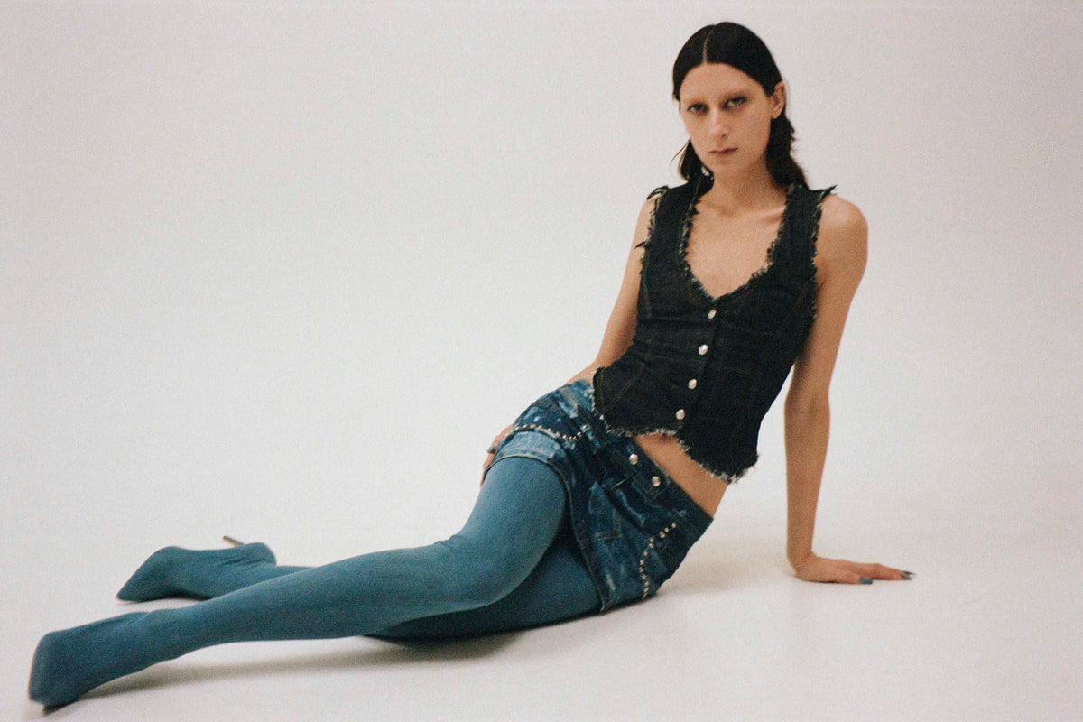 Raw Denim Waistcoat. Blue Rinse. – BY BETTINA LIANO