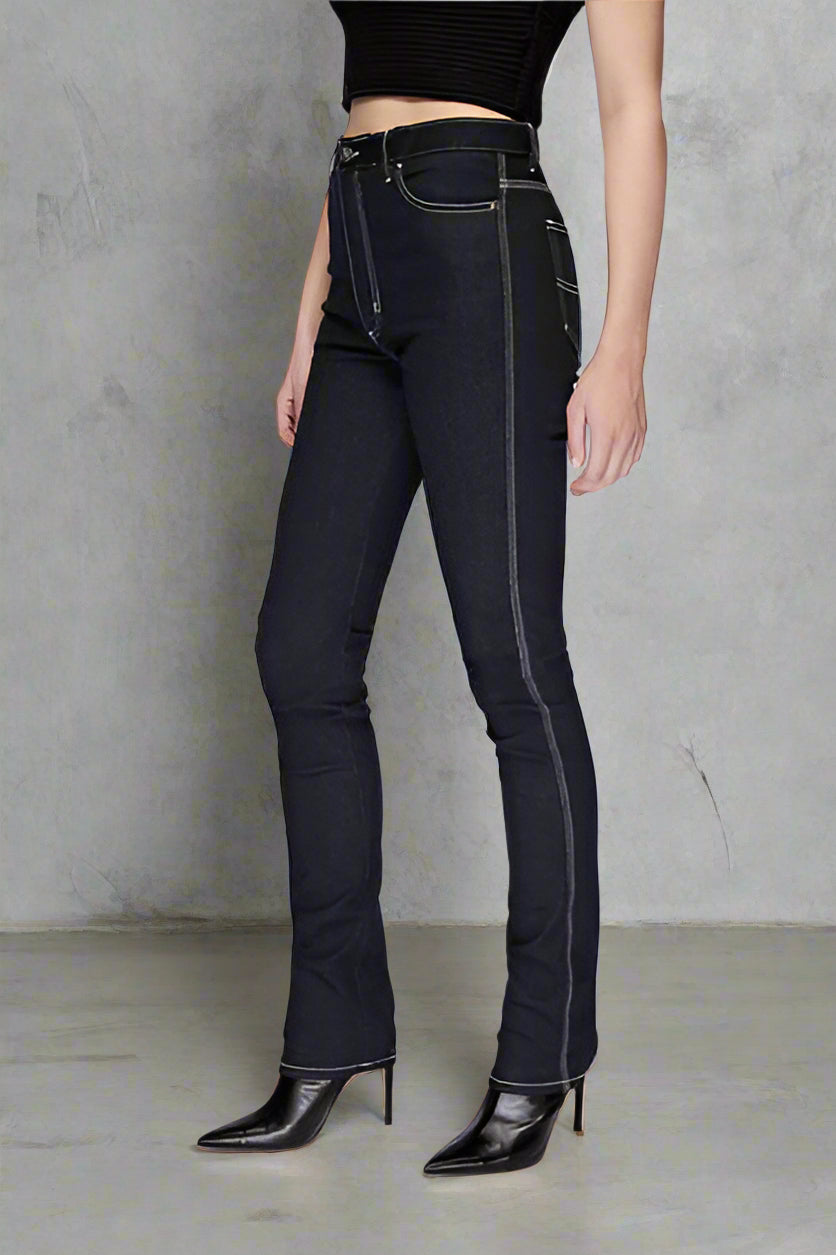 Double Ace Jeans.. Mid Rise. Deep Indigo - BY BETTINA LIANO