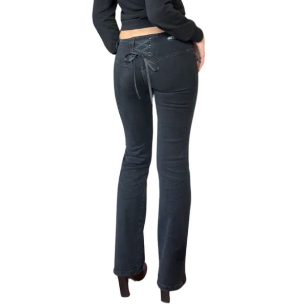 NEW Corset Bootcut Jeans 2002. Low Rise. Stretch. Dusty Black new - BY BETTINA LIANO