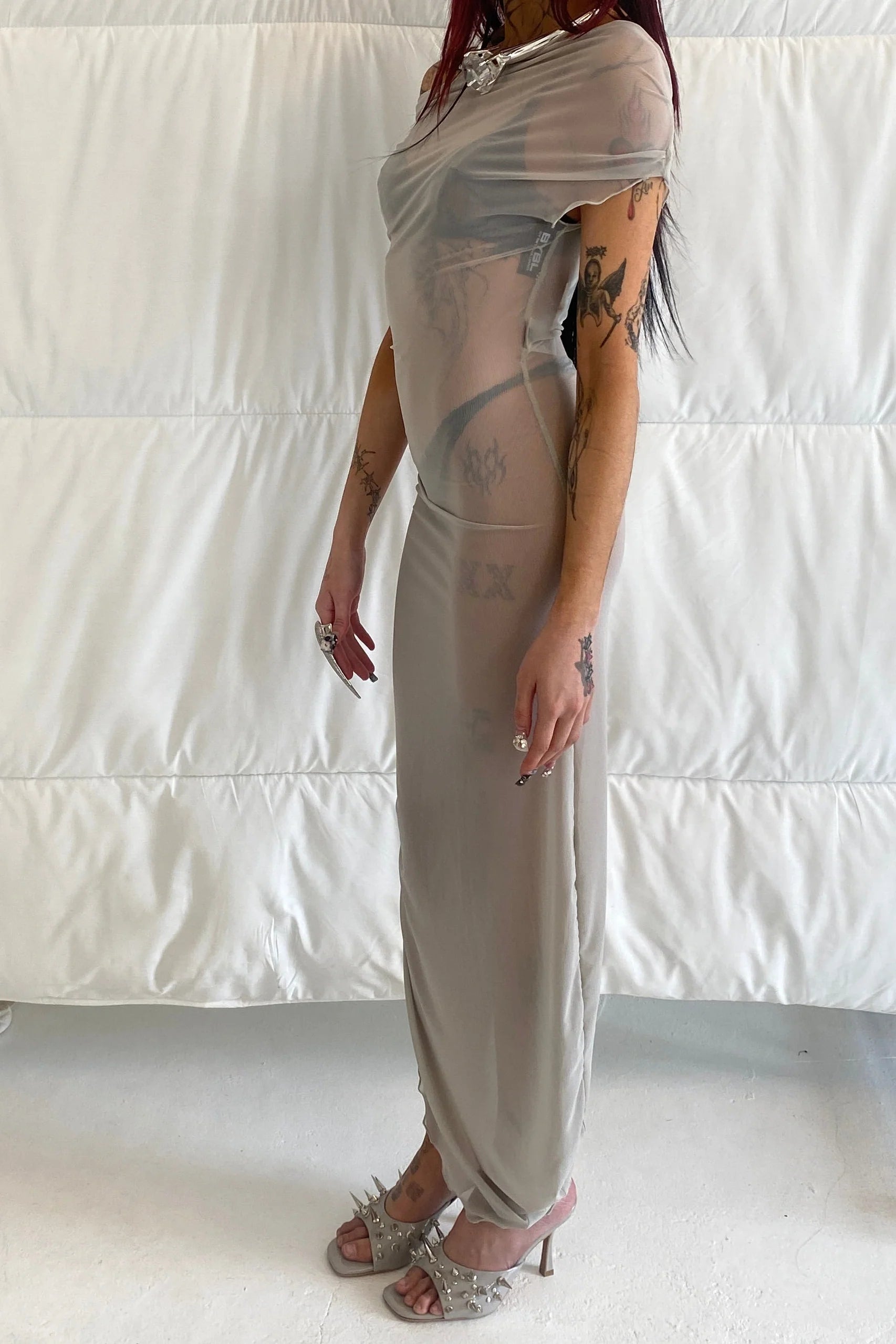 NEW Bubble Drape Dress / Smoke - BY BETTINA LIANO