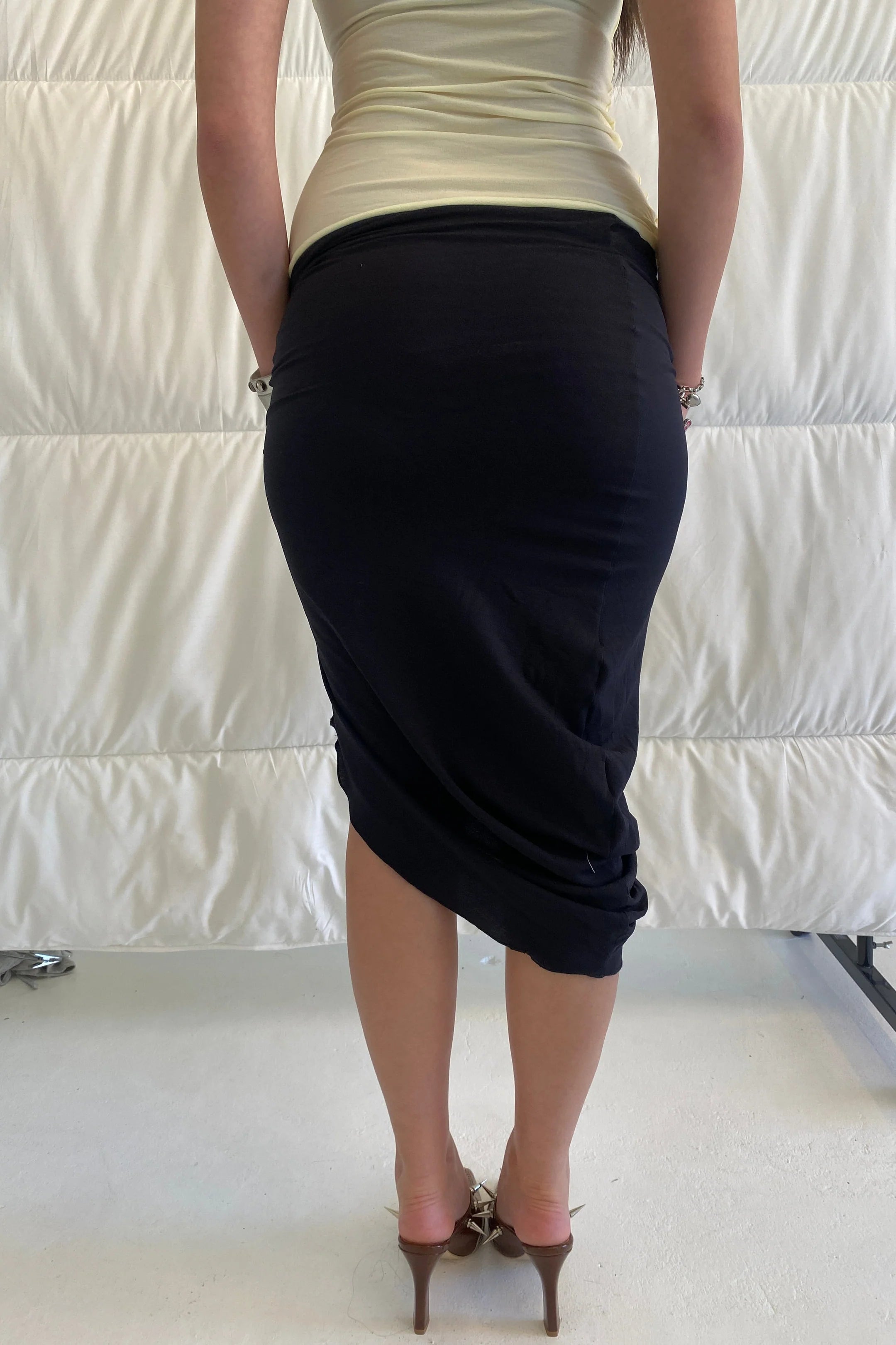NEW Bubble Drape Skirt / Black - BY BETTINA LIANO
