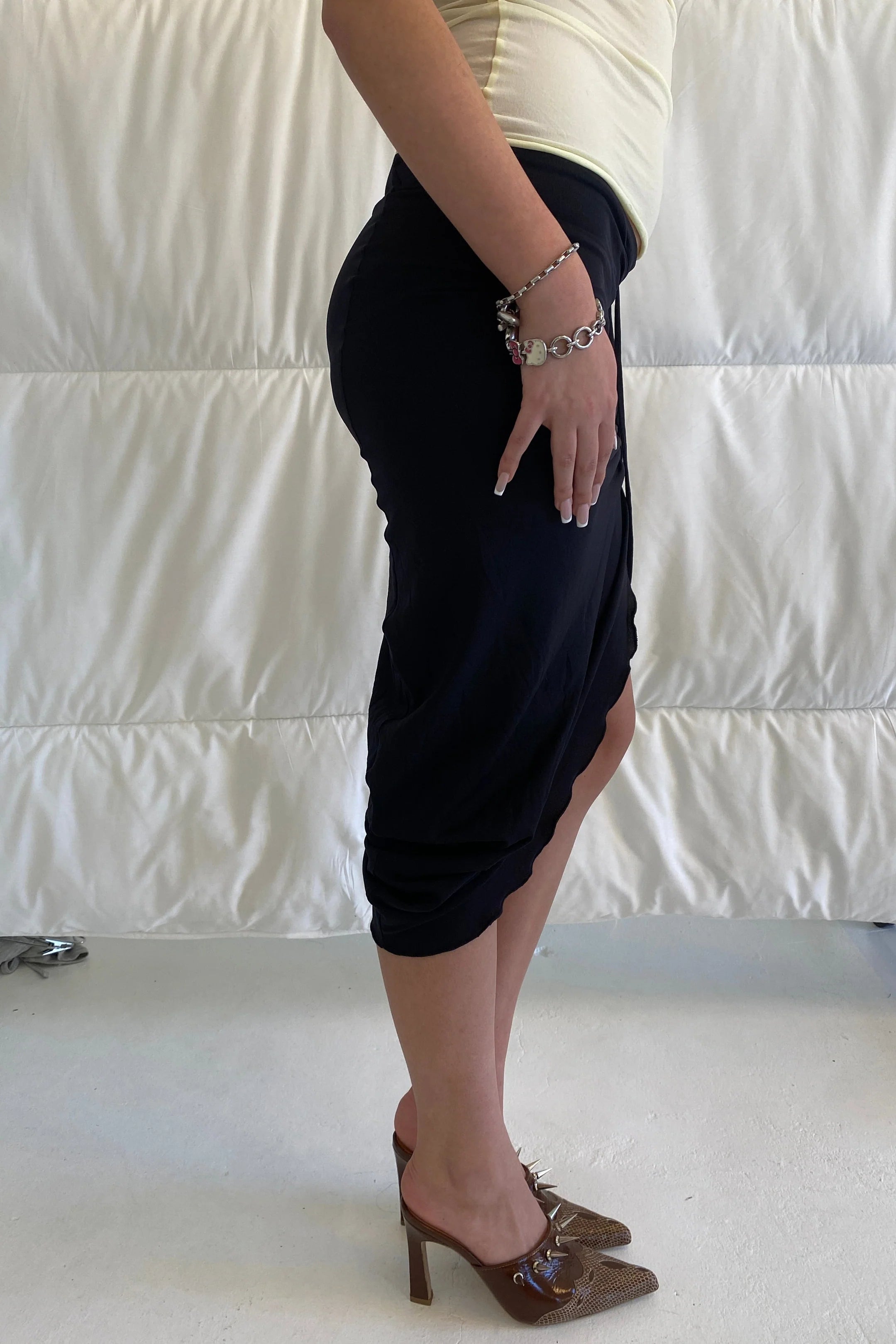 NEW Bubble Drape Skirt / Black - BY BETTINA LIANO