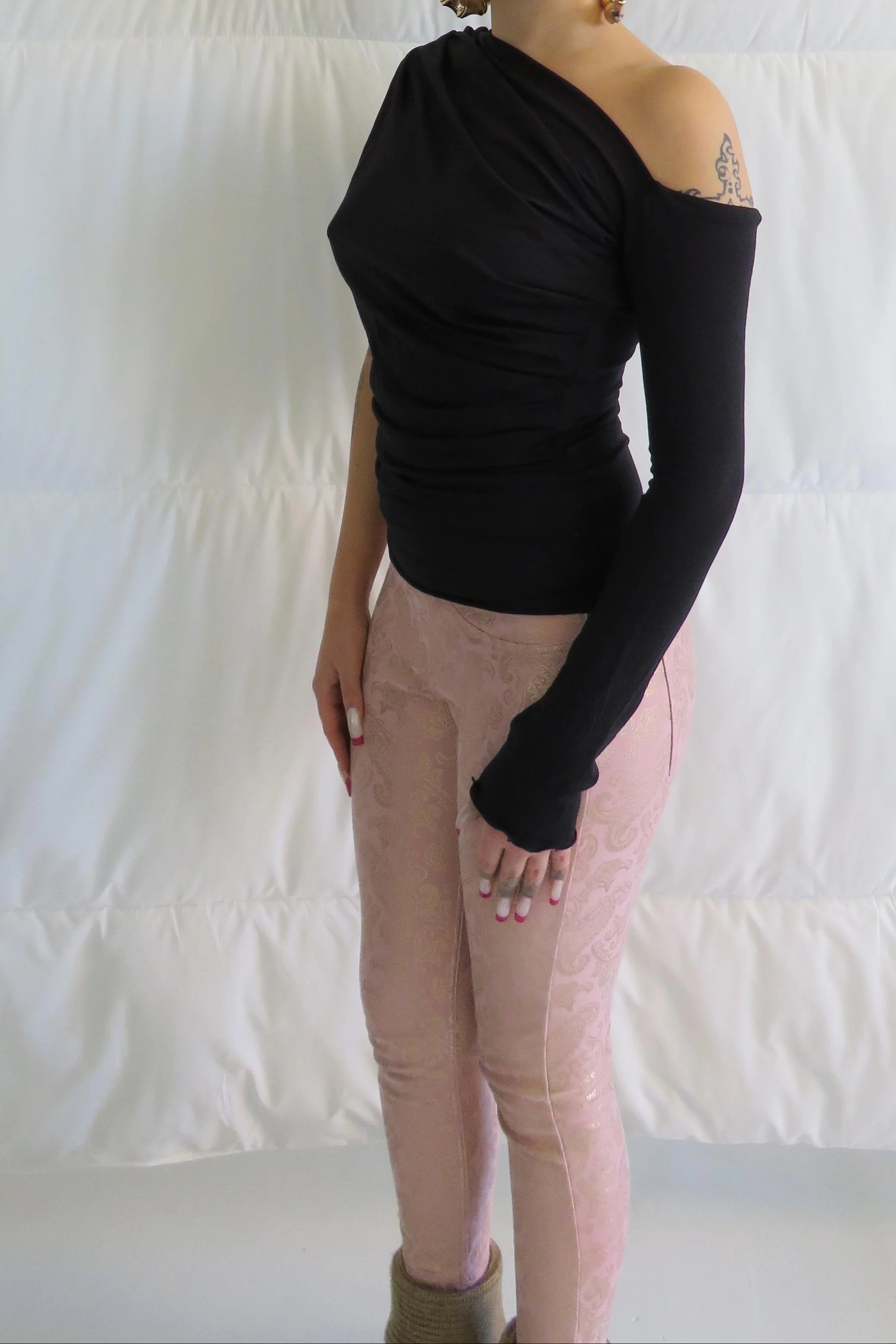 NEW Falling Drape Top / Black - BY BETTINA LIANO