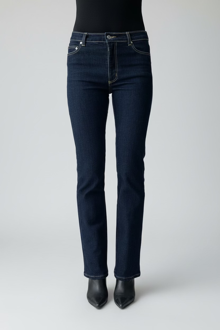 Bootcut Madison Jeans.Mid Rise. Stretch. Deep Indigo - BY BETTINA LIANO