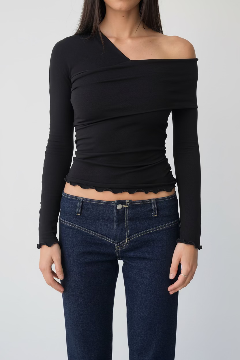 Avalon off Shoulder Top. Black - BY BETTINA LIANO