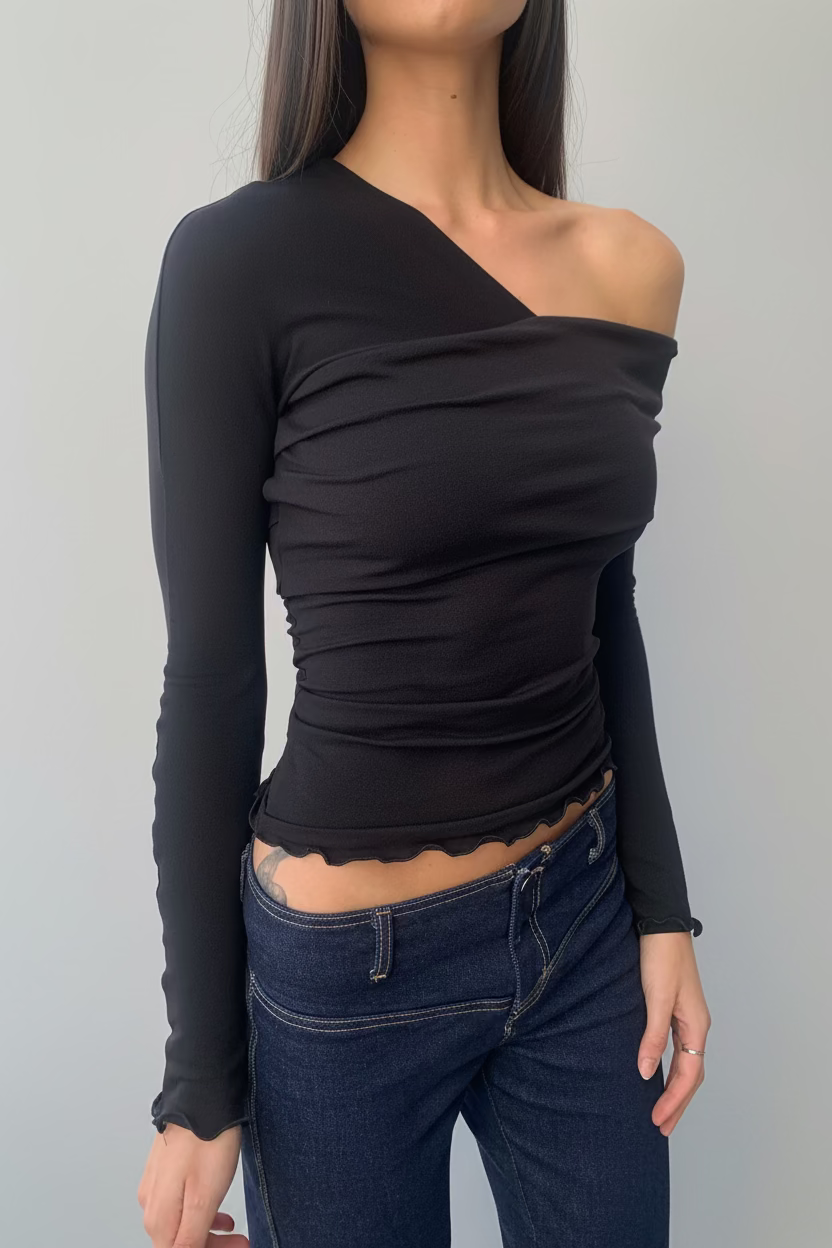Avalon off Shoulder Top. Black - BY BETTINA LIANO