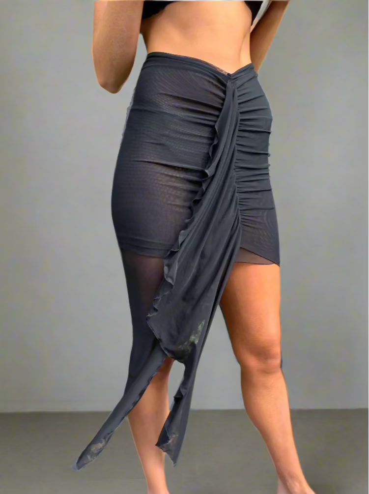 Mercury Drape Skirt. Black - BY BETTINA LIANO