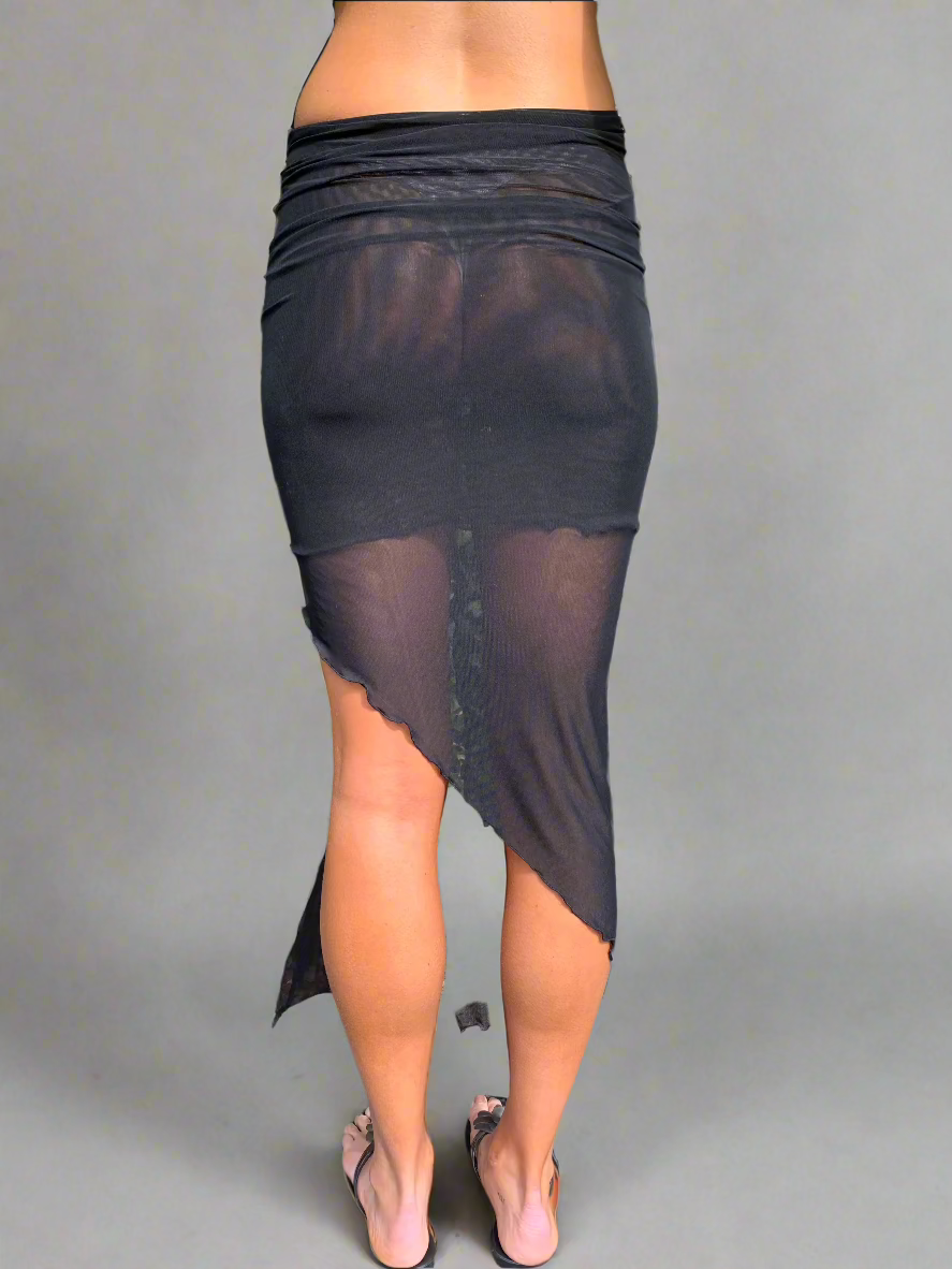 Mercury Drape Skirt. Black - BY BETTINA LIANO