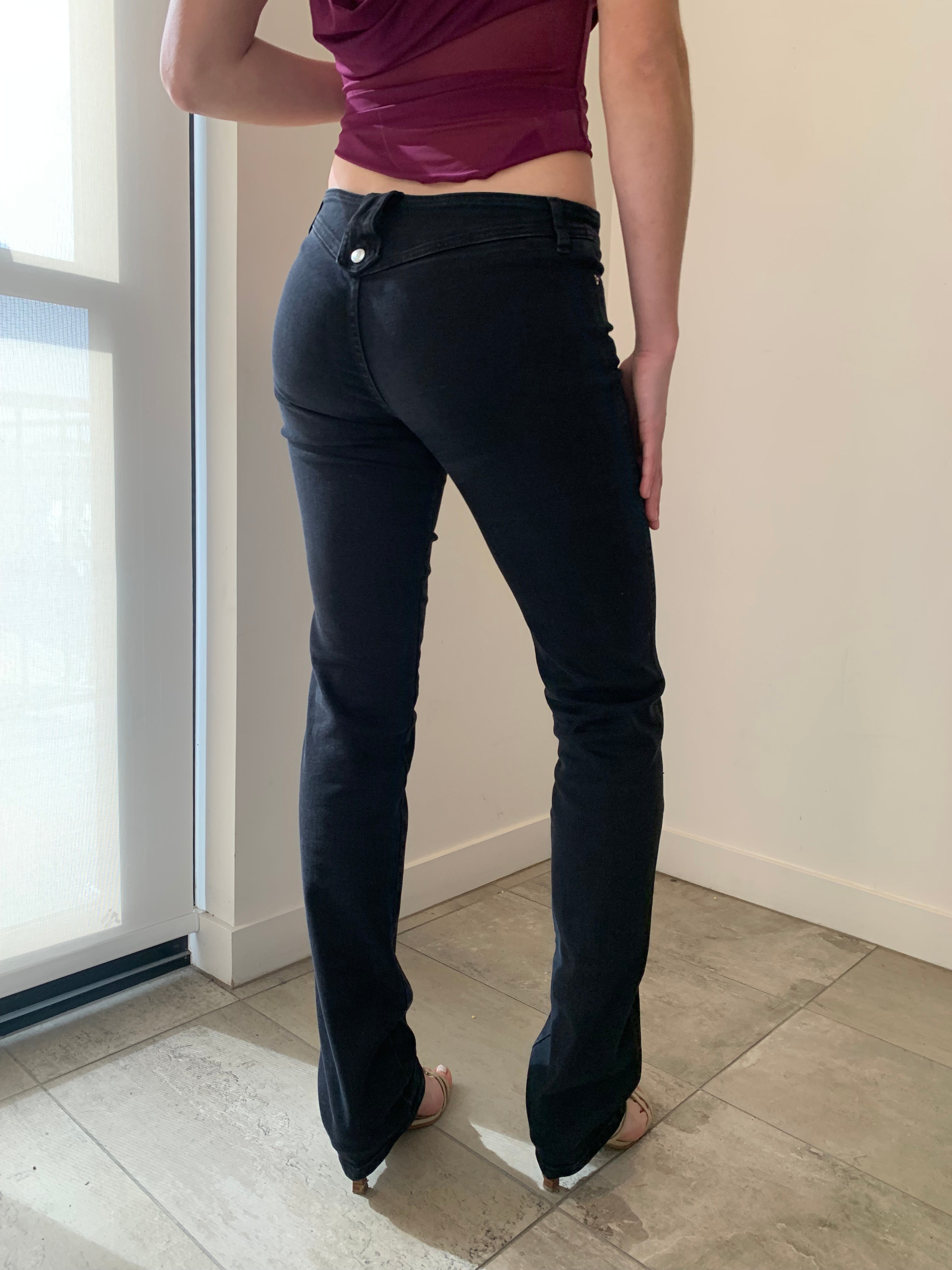 Brittney Jeans. Low Rise. Stretch. Dusty Black Wash. - BY BETTINA LIANO