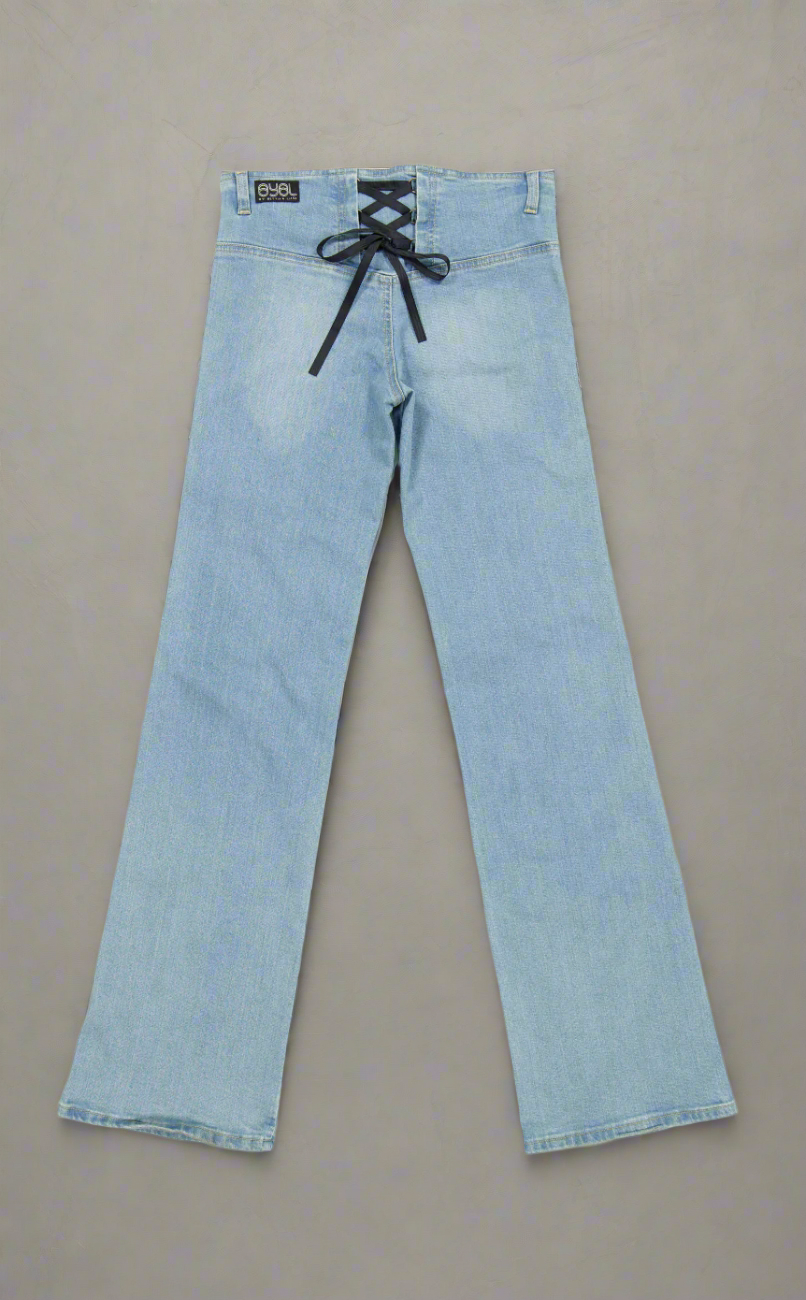 Corset Bootleg Jeans. 2002. Low Rise. Stretch. Soft Blue - BY BETTINA LIANO